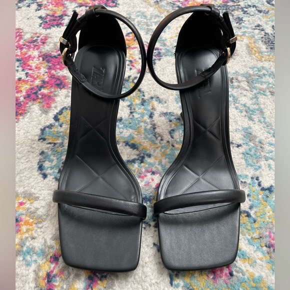Zara Leather High Heel Sandals - Picture 7 of 11